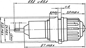 Габаритный чертеж сигнального фонаря ФШМ-3